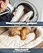 lionto Hundekörbchen rund in Donut-Form, Ø 55 cm, Heimtierkissen für Hunde & Katzen mit waschbarem Bezug & Anti-Rutsch-Noppen, kuscheliges Hundebett aus Oxford-Leinen & Plüsch, braun