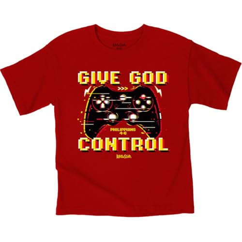 Give God Control Philippians 4:6 Red Cotton Children's T-Shirt