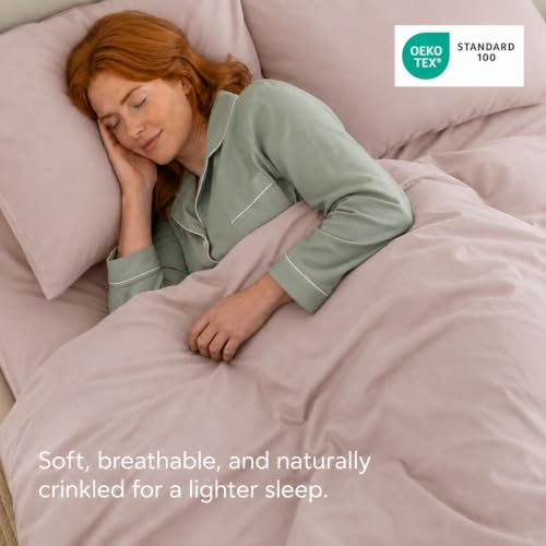 Image of Greyish Pink Duvet Cover Only Ultra Soft & Breathable Comforter Cover King