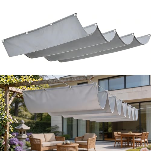 Voile d'ombrage vague rétractable extérieur 1x11.5m résistant eau - 2