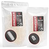 2000 Stück getrennte Kapselhälften | Größe 00 | RIND GELATINE Kapseln Caps | Leerkapseln mit gr. Füllmenge | transparent | kein vorheriges öffnen nötig | halal kosher zertfiziert supplements (2000)