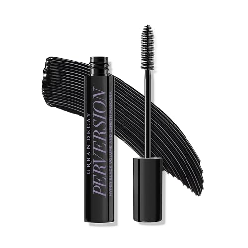 Urban Decay Perversion Volumizing Mascara - Intense Black Lengthening Mascara, Smudge-Resistant, Flake-free, Buildable Lash Volume & Length, Curling & Separating, Vegan Formula - 0.34 fl oz