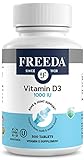 Freeda Vitamin D3 - 1000 IU - Pure High Potency Kosher Supplement Tablets - Bone and Muscle Health,...