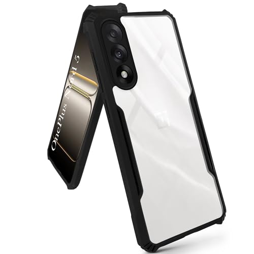 Image of Jkobi Hybrid Back Cover Case for Oneplus Nord 5 (Shockproof with Polycarbonate Clear Panel | Professional Black)