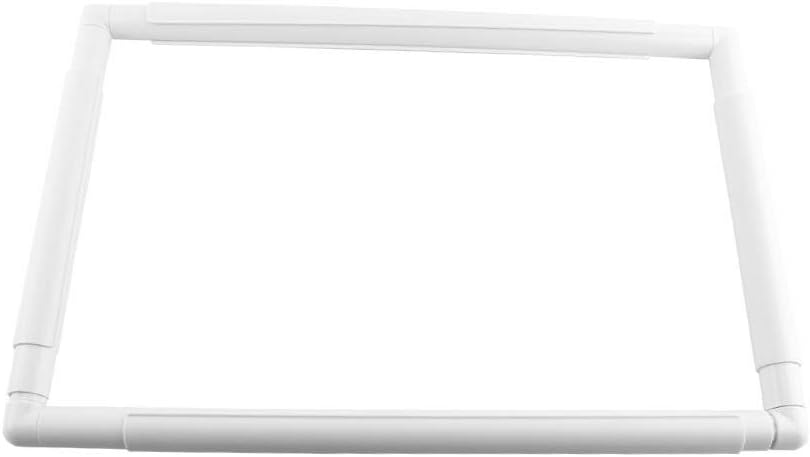 Square Embroidery Hoop, Handhold DIY Craft Clip Embroidery Snap Frame Hoop Plastic Stitch Frame White Crossing Stitching Sewing Hoop Handhold Craft Clips Frame for Crossing Stitching Quilting(2#)