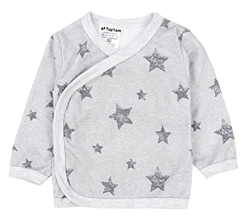 TupTam Baby Jungen Langarm Wickelshirt Baumwolle 5er Set, Farbe: Mehrfarbig 7, Größe: 50