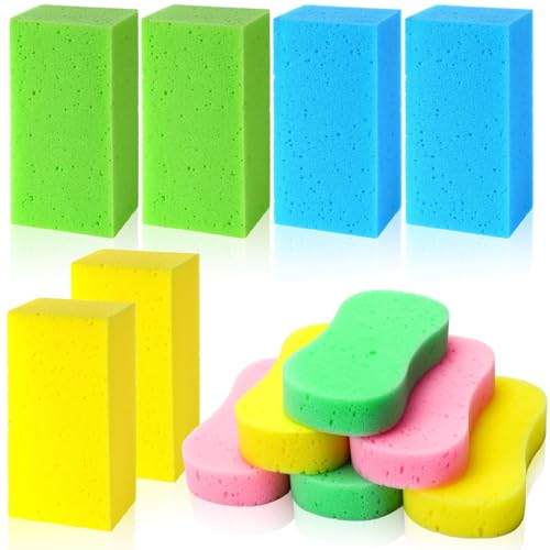 Ninehaoou 12 Pcs Extra Large Boat Bail Sponge Big Cleaning Sponges for Washing Grout Sponges for Bathroom Kitchen Bike Boat or Car Washing, Cleaning and Bailing