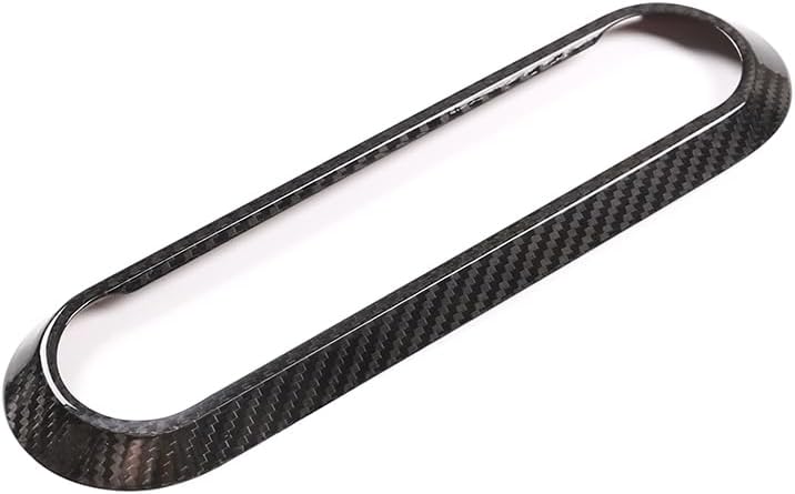 Car Center Console Volume Adjustment Knob Frame Decoration,Real Carbon Fiber Trim,Fit for Alfa Romeo/Giulia Stelvio 2017-2019 Auto Interior Accessories (Black Carbon Fiber)