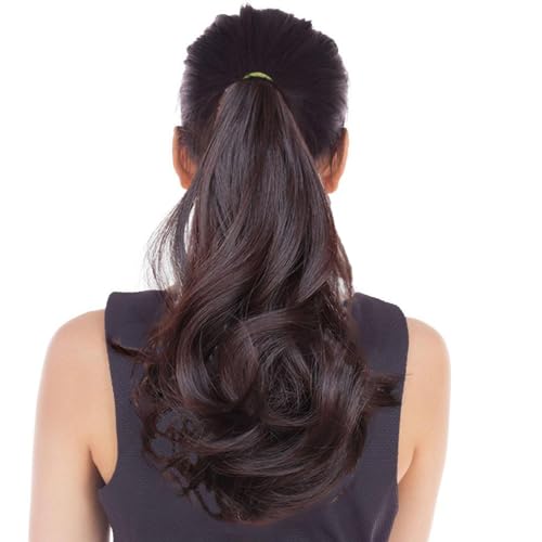 Nankoyal Extensión de cola de caballo ondulada,Extensión de cola de caballo de pelo | Clip de cola de caballo de pelo elegante en garra,Pieza de pelo rizado plato extensión de moños de pelo grueso