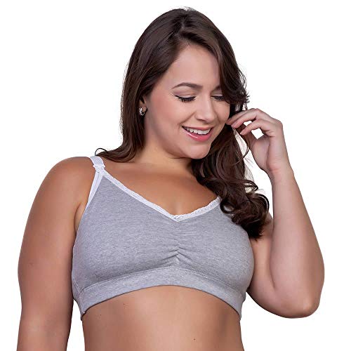 Sutiã Amamentação em Algodão Plus Size Sem Bojo Estilo Sedutor - PL305-PL306