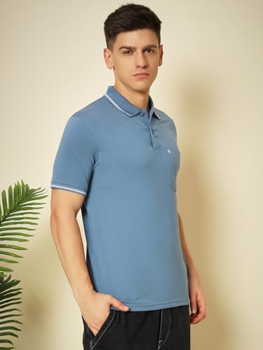 Image of UNIBERRY Men's Cotton Half Sleeves Solid Polo Neck T-shirt-MT4-BG 4XL