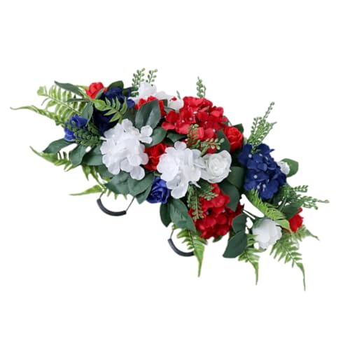 TOYANDONA Decorazioni per Tombe con Fiori Artificiali Resistenti alle Intemperie Composizione Realistica per Lapidi Facili da Installare Bouquet di Sintetiche per Commemorazioni all Aperto