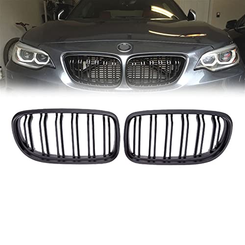 Rejilla delantera para BMW Serie 3 E90 E91 LCI 2009-2012 en negro brillante de doble línea
