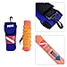 Inflatable Safety Sausage Tube, Scuba Surface Marker Buoy Diving Underwater Signal Flag Tube Snorkeling Storage Bag Dive Reel High Visibility PVC Diver Emergency Sports Float Pouch Gear Accessories