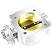 LOREADA Aluminum Silver Throttle Body 70MM Car Turbo Electric Throttle Control Compatible with Mitsubishi Evo 4 5 6 4G63 Uprated with Gasket Mounting Hardware