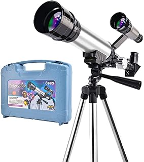 HONPHIER Telescope for Kids Beginners 60mm Astronomical Refractor Telescope with Adjustable Tripod Educational Learning Toy Portable Travel Telescope Perfect for Kids Children Teens