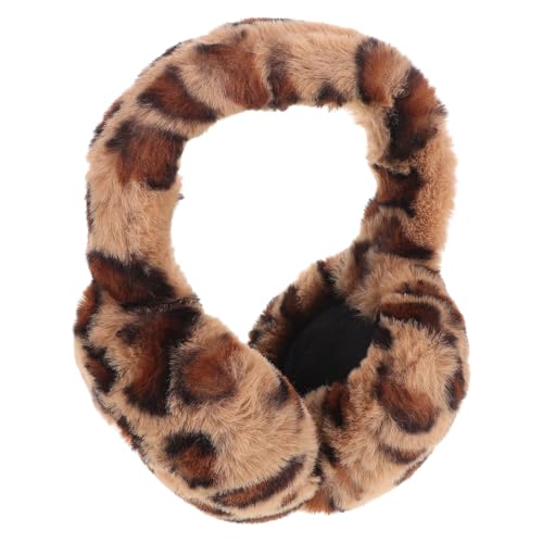 CALLARON Cache-Oreilles Léopard Femme Chaud Et Pliable - Protection Coupe-Vent Pour Ski Snowboard Et Usage Extérieur Quotidien - Cache-Oreilles D'Hiver En...