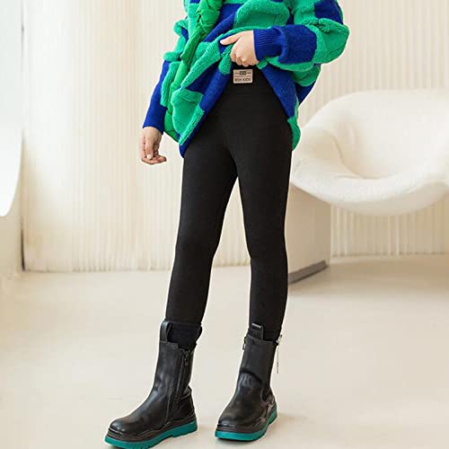 Girls Thermal Leggings Bottom Socks Pants 2024 Kids Baby Girls Cotton Lined Ankle Leggings Stretchy Basic Pants4