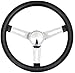 Grant 8546 Classic Series 13.5 inch Black 3-Slotted Chrome Spokes Steering Wheel