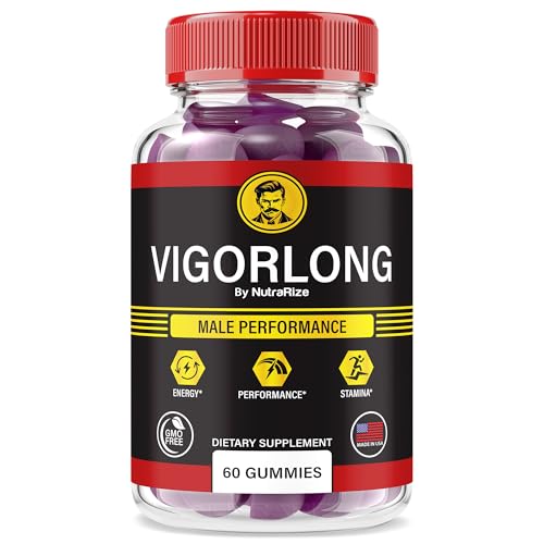 NutraRize VigorLong Male Gummies, Official VigorLong Gummies for Men, Premium Formula to Support Performance, Stamina, and Energy, All-Natural Gummy, Vigor Long ME Gomitas Review (60 Gummies)