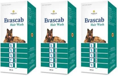 Morvin India Evascab Dog Shampoo/Hair Wash with Fresh Scent, Moisturizing, Conditioning, Itching & Dryness (200ml, Pack of 2)