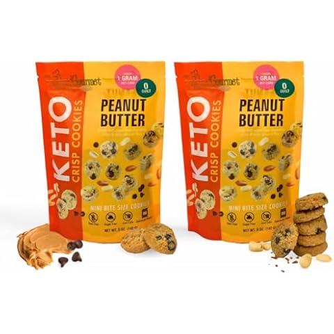 New Too Good Gourmet Low Carb Keto Snack | 2 Pack Peanut Butter Flavor Sugar Free Cookies | Perfectly Baked | Gluten-Free | Grain-Free Keto Cookies | Zero Sugar Snacks Cover
