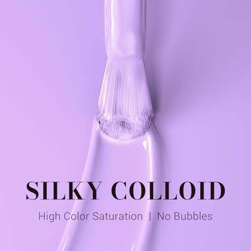 Image of MelodySusie 15ML Lavender Purple Gel Nail Polish,Nails Soak Off UV LED Light Purple Gel Polish Gift for Women Nail Art Manicure Salon DIY Nail Design Decoration at Home-449-A2703