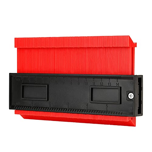 Contour Gauge Profile Tool – Laminate Flooring Tools for Carpets, Tiles, Flower Strips – DIY Profile Gauge Duplicator Tool for Measuring, Marking, Duplicating and Installing (14cm/6inch, Red)