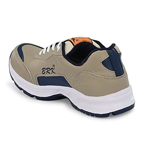 Image of BRK Footwear Men's Blue Running Sports Shoes | Lace-Up Lightweight Sneakers | Rubber Sole | Cushioned Gym Walking Casual Athletic Shoes for Men