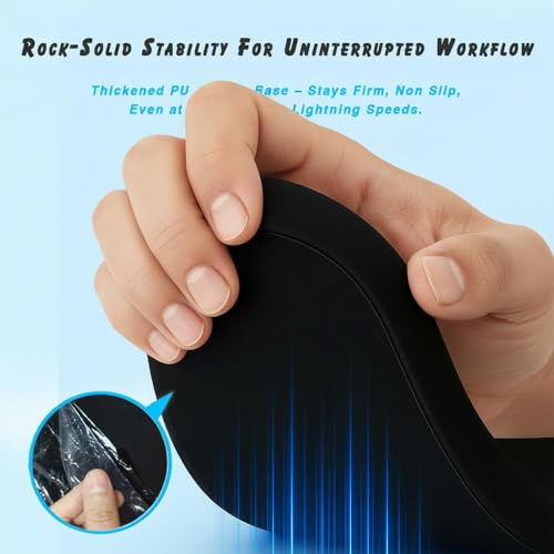 Ergonomic Wrist Rest Set for Keyboard and Mouse | Cooling Gel & Slow-Rebound Memory Foam Palm Support Pad | Luxe Leather, Minimalist, Non-Slip PU Base for Office, Laptop & Gaming (01Pink) - luxe Series