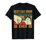 Vintage Best Cat Mom Ever Bump Fit T-Shirt