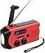 Produktbild Notfall Solar Radio mit 2000mAh Power Bank, Topsics AM/FM Outdoor Mini Tragbares Radio mit LED Taschenlampe, Multifunktion Klein Radio mit Notfall SOS Alarm - Rot