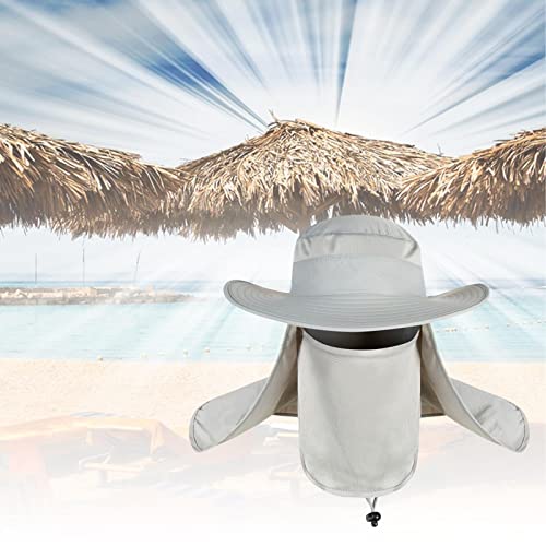 Almencla Chapéu com removível no pescoço máscara facial respirável UPF+50 à vento para ao ar livre m