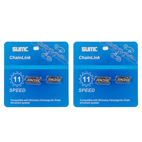 Bike Chain Quick Link- Reusable Bike Chain Missing Quick Connector- Master Links Compatible with Shimano, Sram and KMC Chains 6 7 8 9 10 11 12speed Missing Link (Gold, 11 Speed)