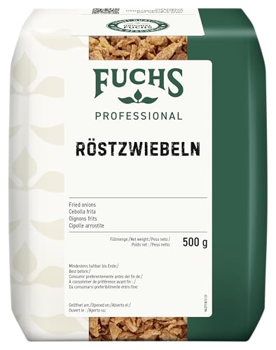 Fuchs Professional - Oignons frits | 500 g | Pour raffiner des hot-dogs, des hamburgers ou du pain à l'oignon | Qualité professionnelle pour les...
