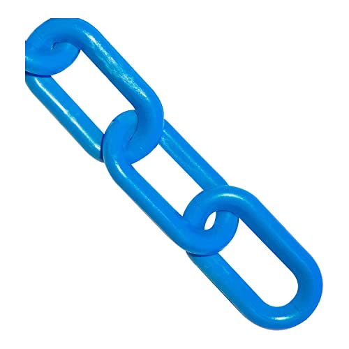 Image of Mr. Chain Plastic Barrier Chain, Sky Blue, 100 ft Length (51024-100)