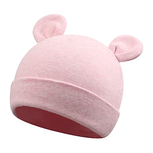 Image of JANGANNSA Cotton Newborn Baby Girls Hat Spring Newborn Boys Hat Cute Rabbit Infant Beanie