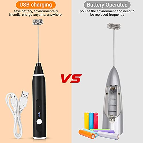 linxiaojix Handheld-Eierbesen, 3-stufig Einstellbarer elektrischer Milchaufschäumer, Schlagsahnemaschine Automatisches… – Bild 3