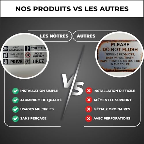 LEIASA | Selbstklebendes Schild für Toiletten, Männer und Frauen – 5 x 18 cm – Dicke 0,8 mm – Aluminium – Sanitärprodukte für Männer und Frauen – Schild für gemeinsame Dienste – Uni-WC-Signal