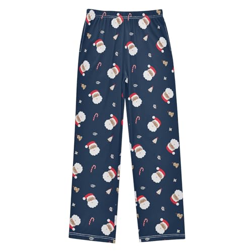 ZZKKO Santa Claus Christmas Boys Pants for Kids Jogger Pants with Pockets S-XL