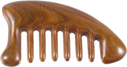 Peigne en bois contre les cheveux cassants avec grattoir de massage relaxant