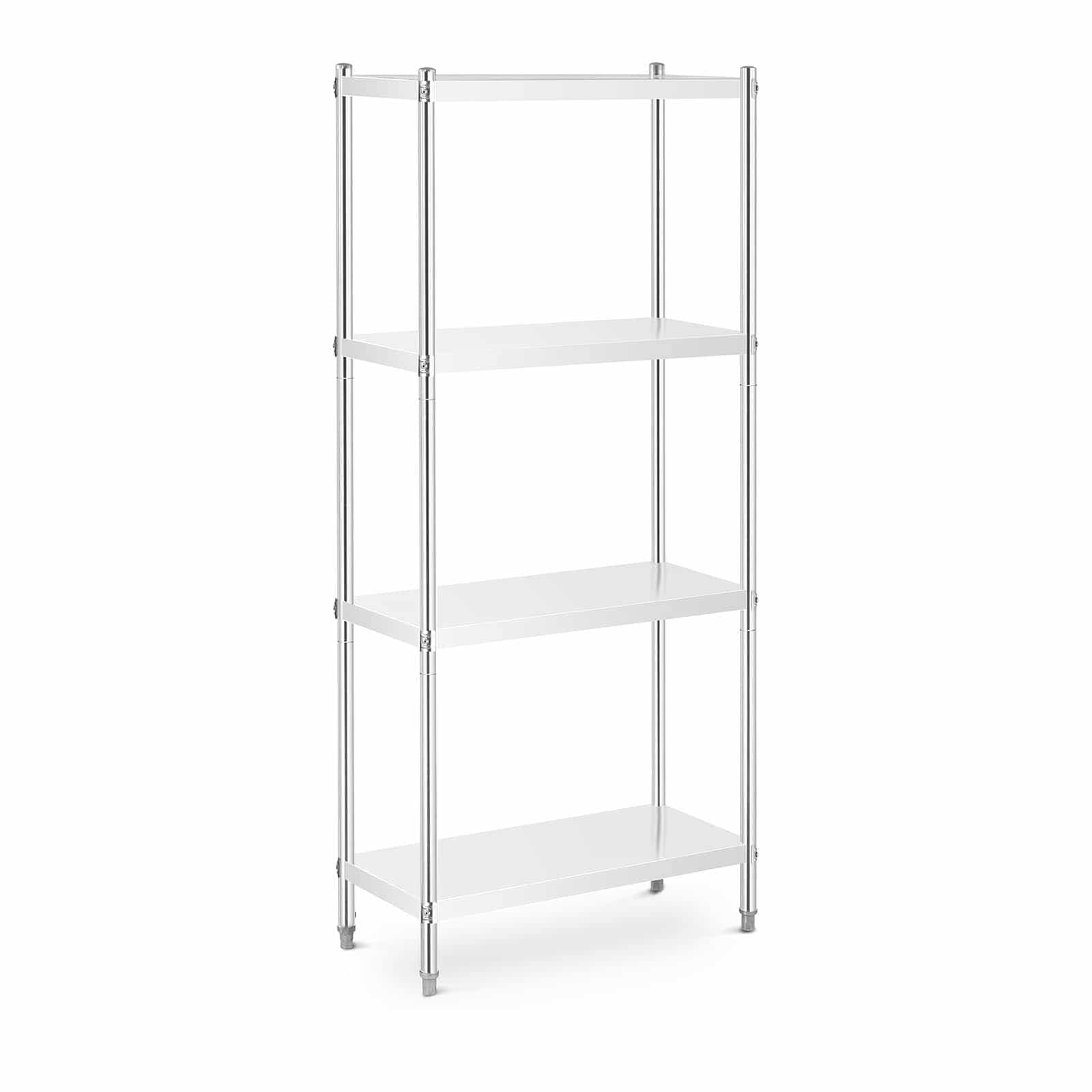 Royal Catering RCER-8040 Étagère en INOX À Poser De Cuisine Professionnelle 4 Niveaux (Dimensions : 80 x 40 x 180 cm, Nombre de tablettes : 4, Capacité de 200 kg)