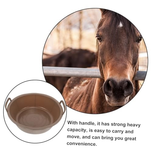 SEWOART Tigela De Alimentação De Cavalos Barril De Água Balde De Alimentação De Cavalos Com Alça Ali