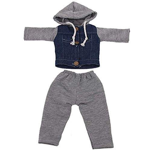 Uteruik Ropa de muñeca para 46cm / 18in American Girl Doll Trajes Casuales - Accesorio de Vestuario de Ropa Deportiva de Vaquero, 2pcs / Set