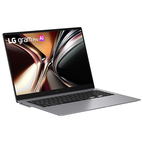 Image of LG gram Pro 16-inch Thin and Lightweight Dual AI Laptop Computer, Windows 11 Home, Copilot+ PC, Intel Core Ultra X7 358H, 16GB RAM, 1TB SSD, OLED Display, Aerominum Silver
