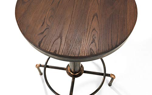 Table haute Rockport Julian Bowen finition moka et structure robuste