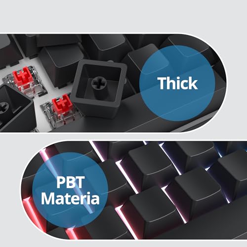 Image of Fogruaden Blank Keycaps, Thick PBT Keycaps, Cherry Profile, Minimalist Grey Black Keycap, 129 Key with 7U Spacebar, Custom Keycap for Mechanical Keyboard