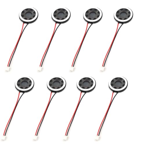 Treedix 8pcs 1 Watt 8 Ohm Cavity Mini Speaker Full-Range Cavity Advertising Machine Small Speaker with JST-PH1.25mm-2 pin Interface for Arduino Small DIY Electronic Projects