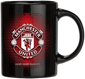 - Glory Glory Man Utd l Pack of 1 Black Ceramic Coffee Mug Printed - 11Oz (350 ml }