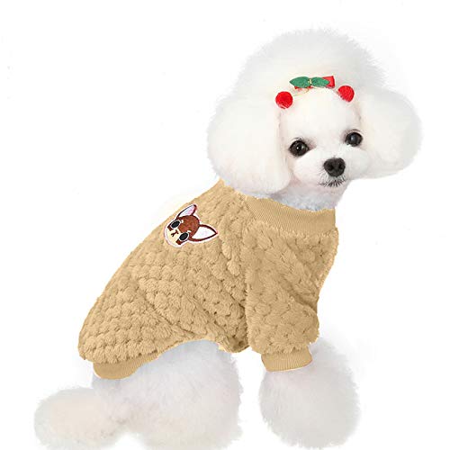 GorNorriss Pet Clothes for Dog Cat Coat Hoodies Winter Cold Weather Outfit Sweatshirt Soft Warm Sweater for Small Medium Dogs